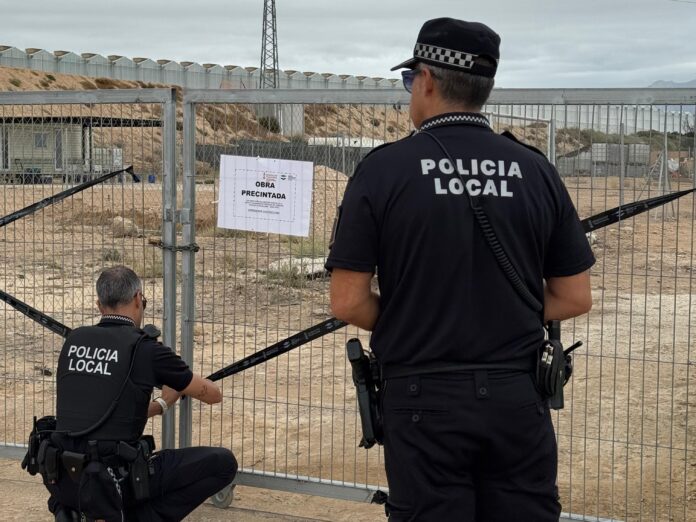 intervencion policial en terreno reparcelado irregularmente