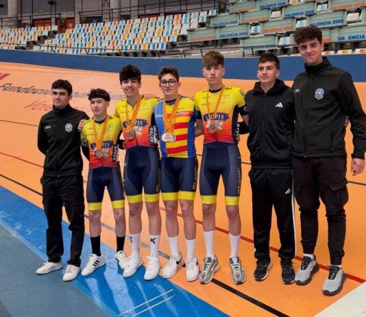El club ciclista San Vicente logra 4 oros en el autonómico de pista infantil y cadete