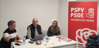 El PSOE destaca que la tasa de paro baja del 14% en San Vicente y avala la mejora de los datos en los tres últimos años