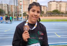 Medalla de bronce en lanzamientos largos autonómicos