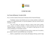 Comunicado del Ayuntamiento de San Vicente del Raspeig