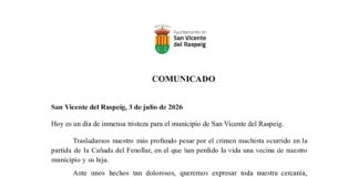 Comunicado del Ayuntamiento de San Vicente del Raspeig