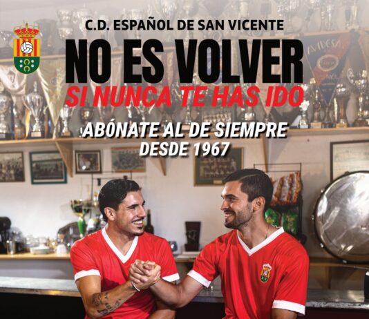 El C.D. Español lanza su campaña de abonos con un guiño a su historia y al comercio local de San Vicente